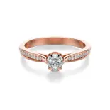 Pierścionek z różowego złota z diamentami AJPZ_078